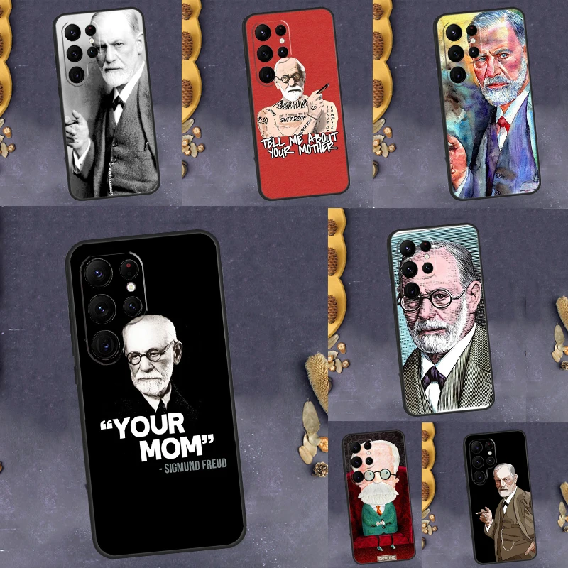 Sigmund Freud Case For Samsung Galaxy S23 S22 Ultra S20 FE Note 10 20 S8 S9 S10 Plus S21 FE Back Cover