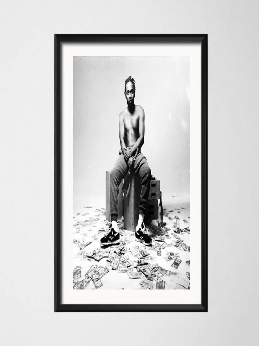 Kendrick Lamar DAMN Album Cover Art Poster  Hip Hop Rap Star Silk Canvas Painting for Wall Decor Unframed  o