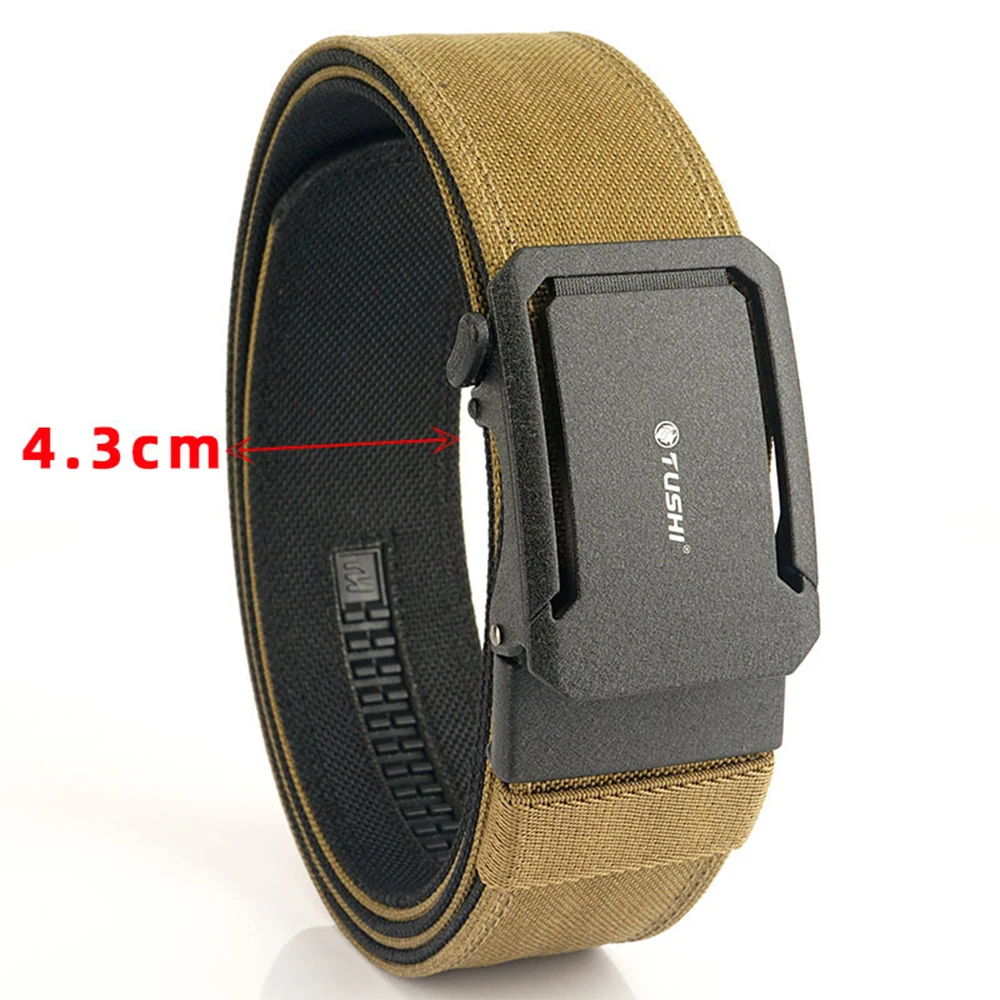 TUSHI 1.7 inch Army Tactical Belt Quick Release Airsoft Training Molle Belt Outdoor Shooting Hiking Hunting Sports Military Belt