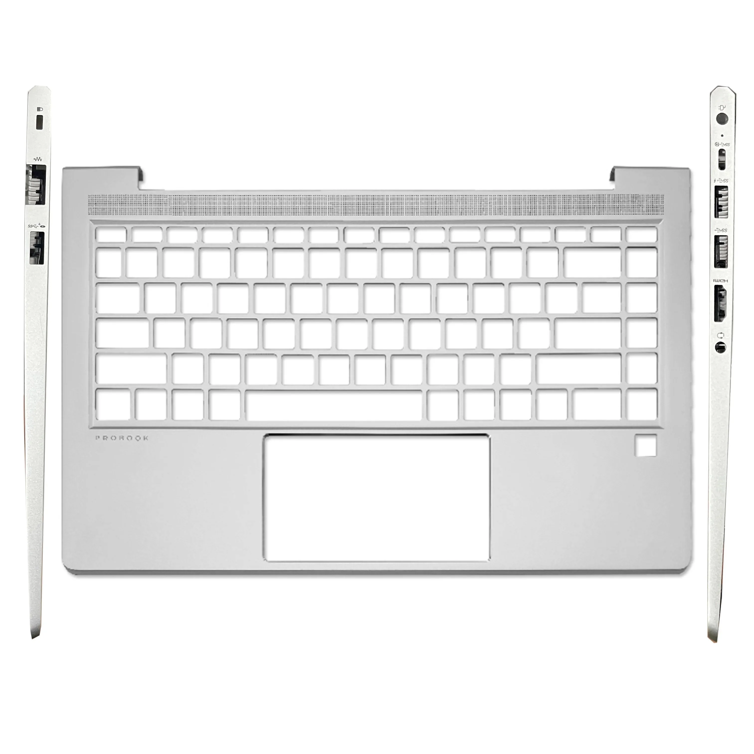 Imagem -04 - Tampa Traseira para hp Probook Lcd Moldura Frontal Palmrest Superior Base Inferior Caixa de Gabinete Substituir Prata 440 g8 445 g8 Pro 14 g4 Novo