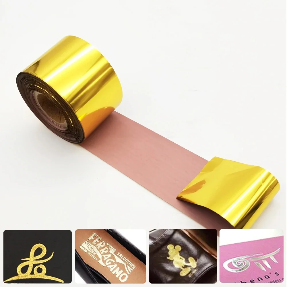 Gold Blocking Silver Black Foil Paper Leather Craft Foil for Hot Stamping Embosing Bronzing PU Paper Gilding Quill