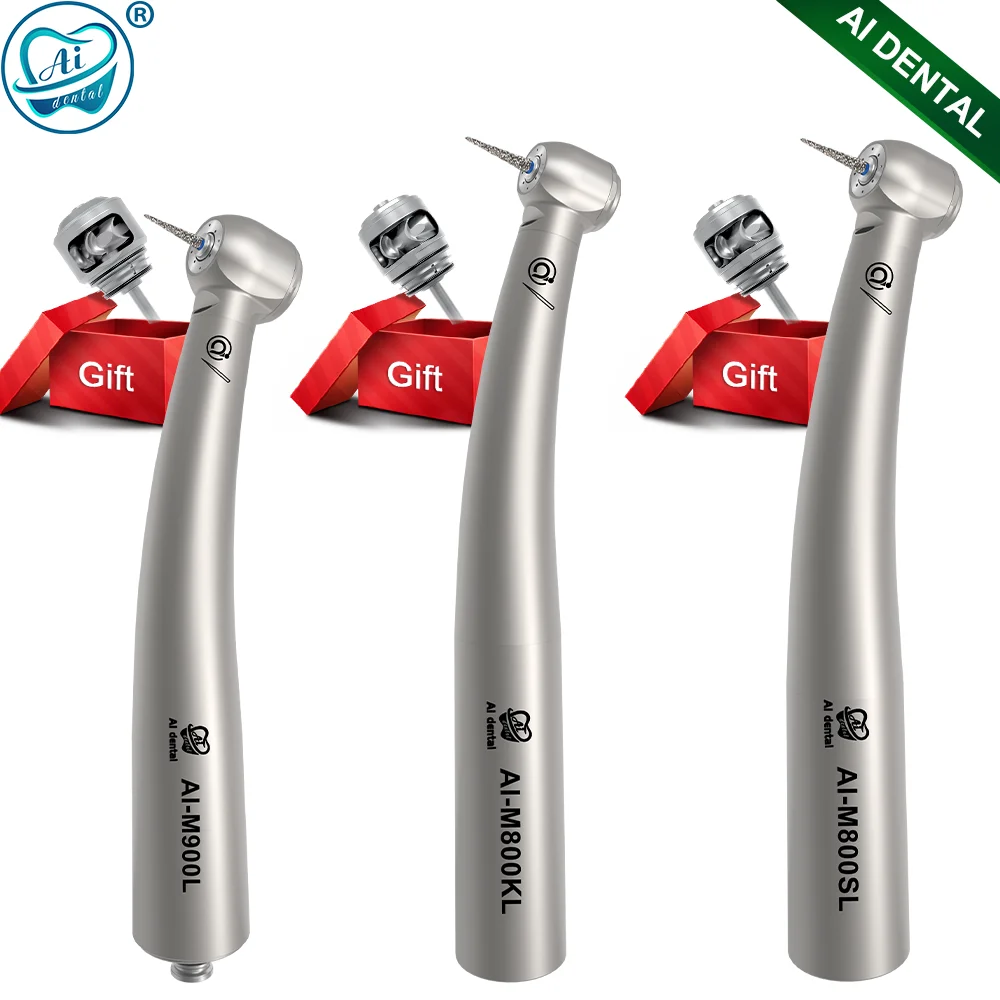 M900L 26W Dental High Speed Air Turbine Handpiece 3X-Power Torque Head Ultralight Titanium Body K/N/S/W/B/ Coupling