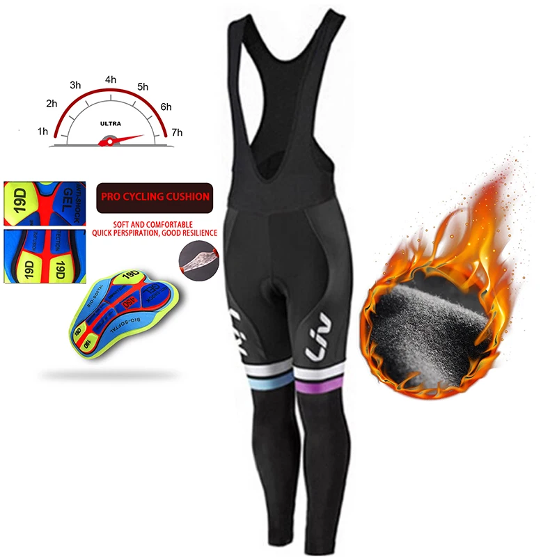 

2026 LIV Winter Thermal Pants Women's Cycling Team Bike Fleece Bicycle Trouser Tight MTB Wear Pantalone Ciclismo Invernale Uomo