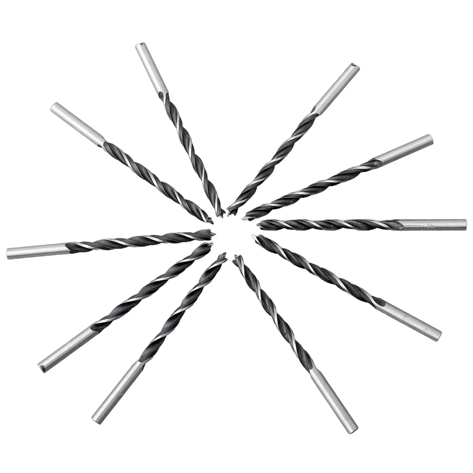 

10pcs 75mm Woodworking Spiral Drill Bit 4mm Diameter Wood Drills W/ Center Point High Carbon Steel Drill Bits For Wood