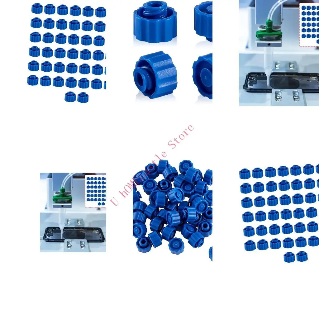 63HF Professional Grade Syringes Needle Cap Glues Container Seal Plugs With Air Tight Protective In Bright Blue for DIY Project