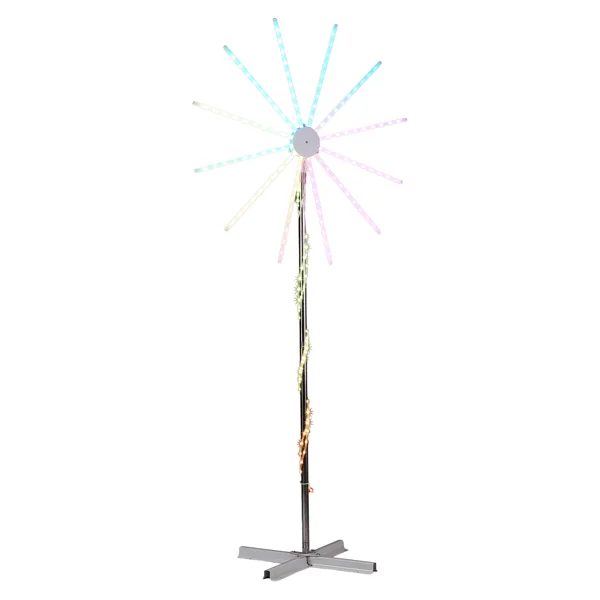 8.3FT RGB LED Firework Light with Stand 180 Lights Christmas Decorations App Controlled Holiday Display