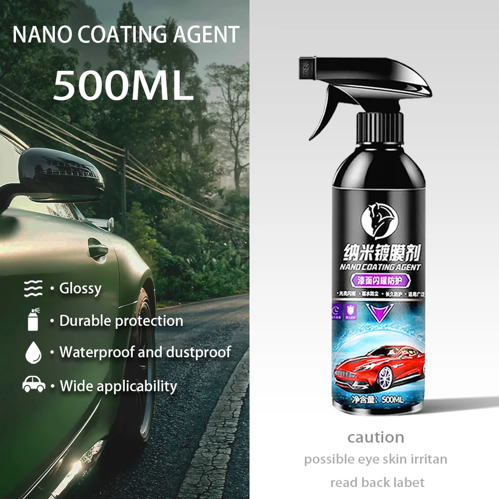 10H Ceramic Car Coating 500ML Nano Liquid Glass Plated Crystal Hydrophobic Waterproof Polishing Paint Hardness Car Polish Wax