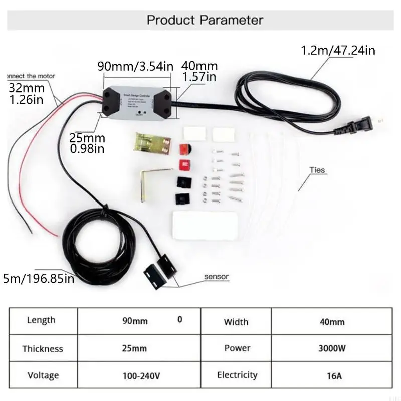 94PC WiFi Garage Door Controller With Voice Controls Remote Controls Garage Opener