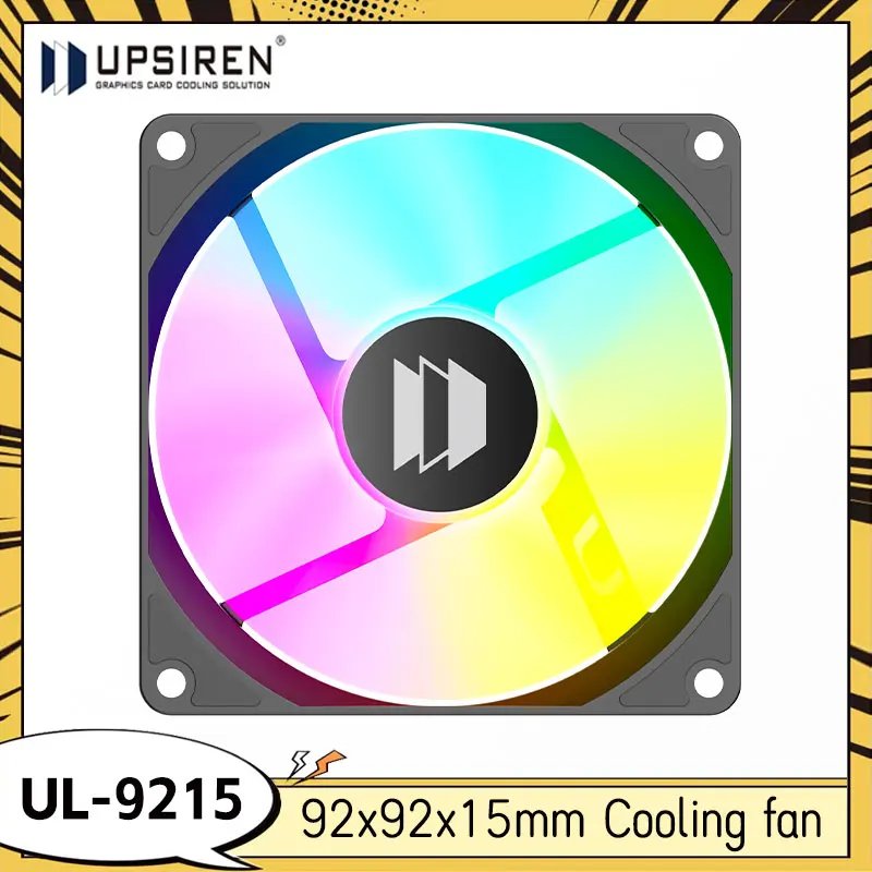

UPSIREN UL-9215 Ultra-thin Fan 92x92x15mm Hydraulic Bearing 92mm Chassis Fan 4pin PWM 2700 RPM Case Fans Black/White/ARGB Black