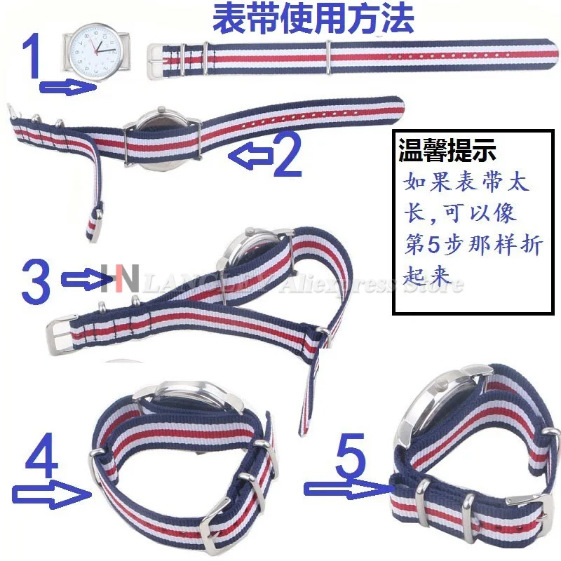 16mm 18mm 20mm 22mm Nylon-Armband für Sportuhren, Stoffgürtel-Zubehör mit Dornschließe, Schwarzes Uhrenarmband für Omega und Seiko – Detail 1