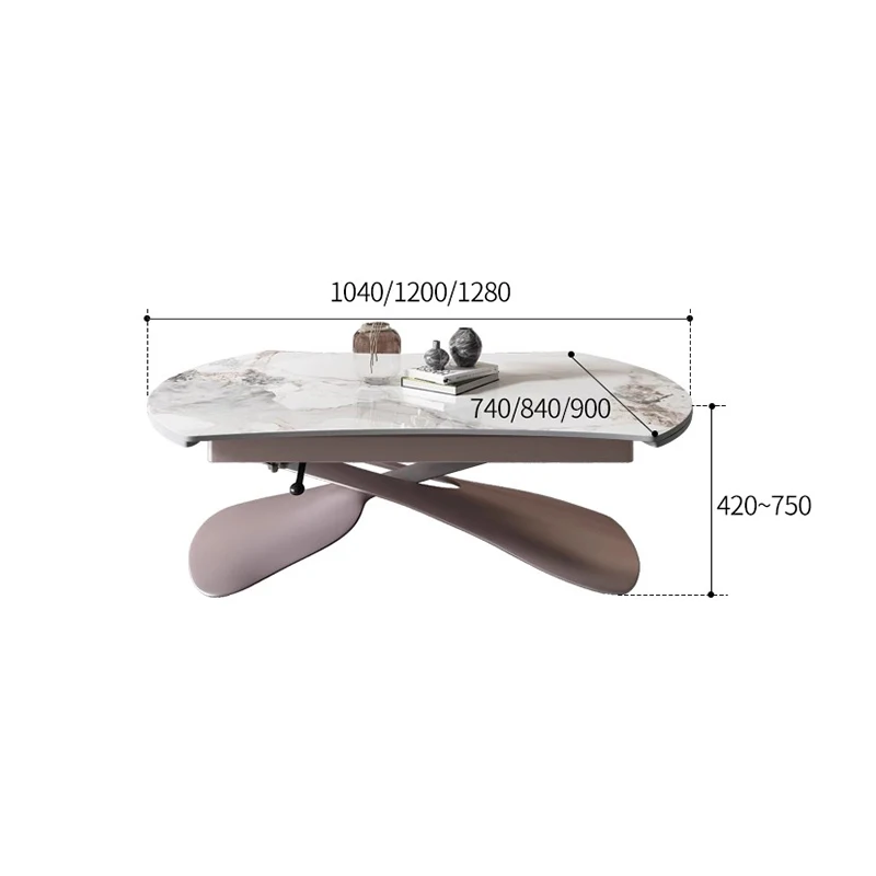 Factory Direct 2026 Adjustable Luxury Coffee Tables Italian Modern Unique Lift Top Coffee Tables Multifunction Foldable Table Ba
