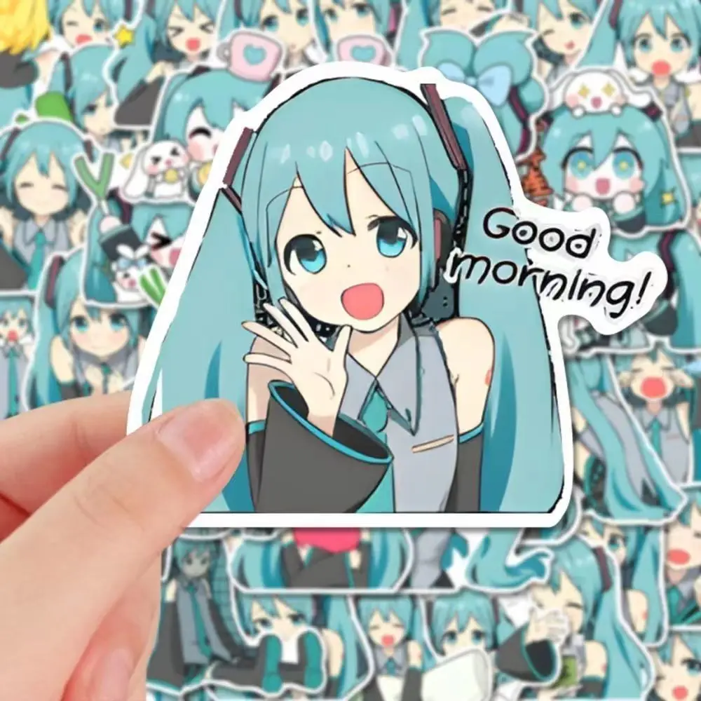 Neues Hatsune Miku Emoticon-Paket, wasserdichter Aufkleber, niedliche Cartoon-Animation, kreative Dekoration für Desktop, Handy, Notebook – Detail 3