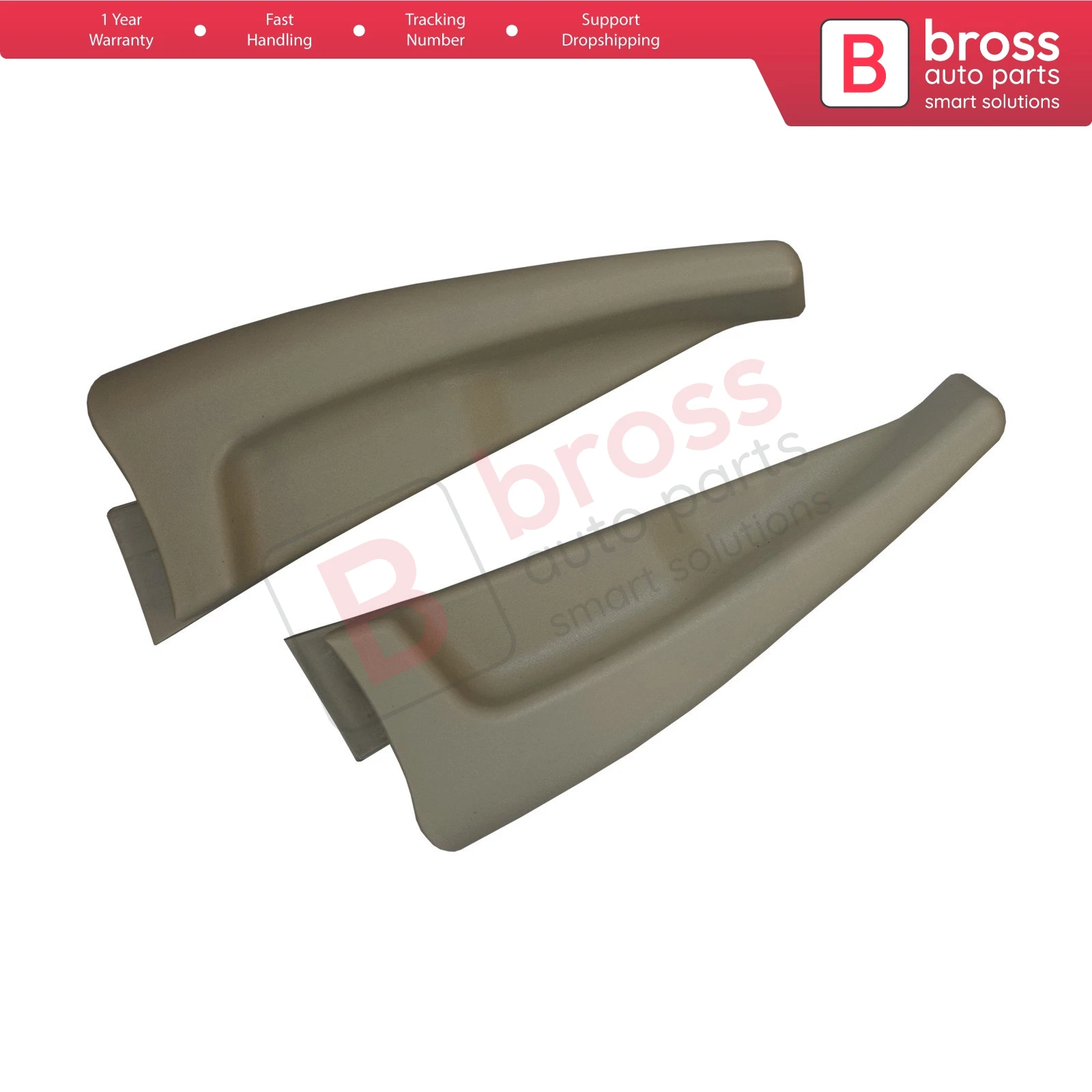 Bross Auto Parts BDP639-1 2 Pieces Seat Handle Right and Left Beige Color for Renault Megane MK3 2008-2016, fluence 2009-On