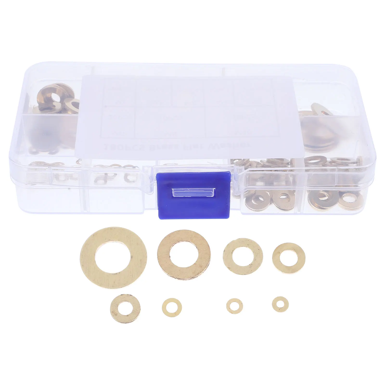 

180pcs Copper Flat Washers 0.5Mm-10Mm Assorted For Screws Nuts Bolts Repair Metal Gaskets Fasteners Kit Washers Set