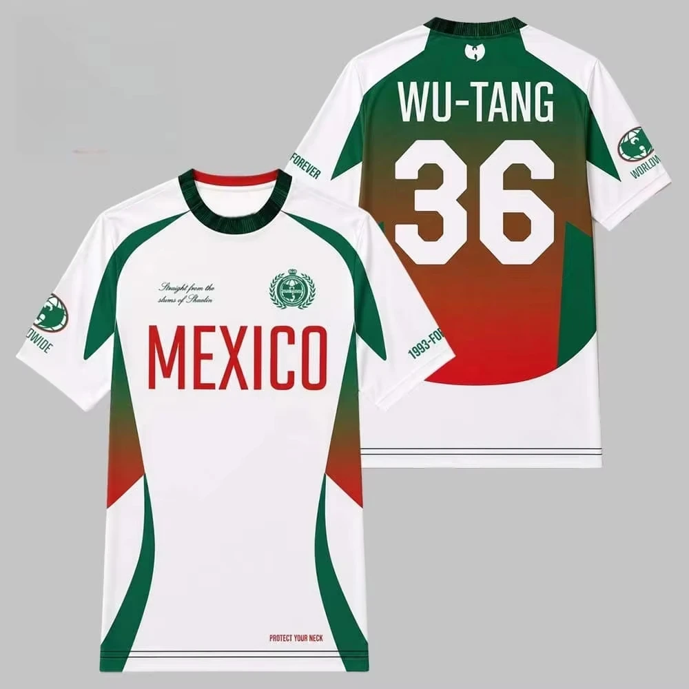 2026 new Best-Seller Trending White Gradient Color Block Soccer Jersey Short Sleeve T-Shirt Sports Enthusiasts Daily Wear Item