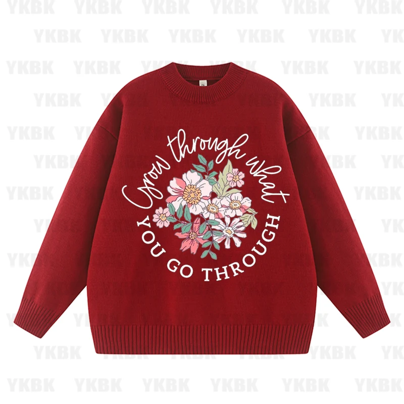 Maglione da donna Cartoon Love Flower Butterfly Dandelion per decalcomania per vestiti da donna