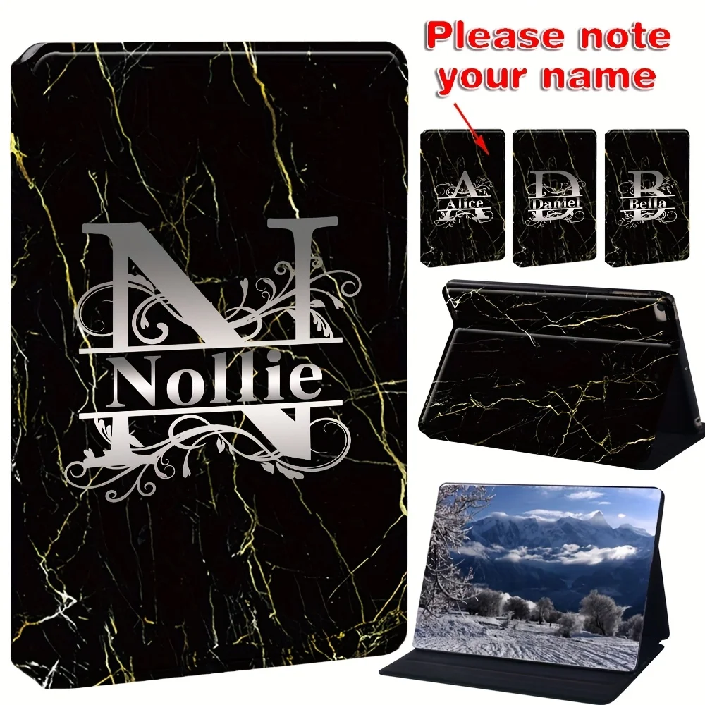 

Индивидуальный чехол с именем для iPad Mini 5/4/3/2/1 - 7,9 дюйма, чехол для планшета из искусственной кожи с подставкой, складной защитный чехол
