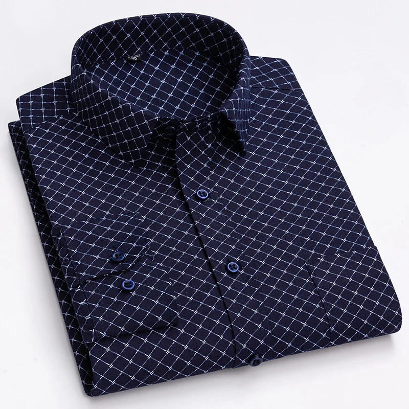 Mens Print Dress Shirt Long Sleeve Spring Casual Stripe Soft Button Down Slim Fit Trip Daily Office Menswear Camisa Social Shirt