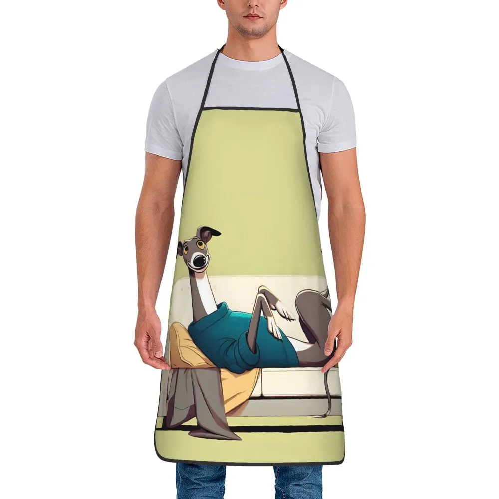 Sofa Smiles Creative Print Apron Waterproof Kitchen Cooking Bib for Men Women Household Grilling Fun Home Gift