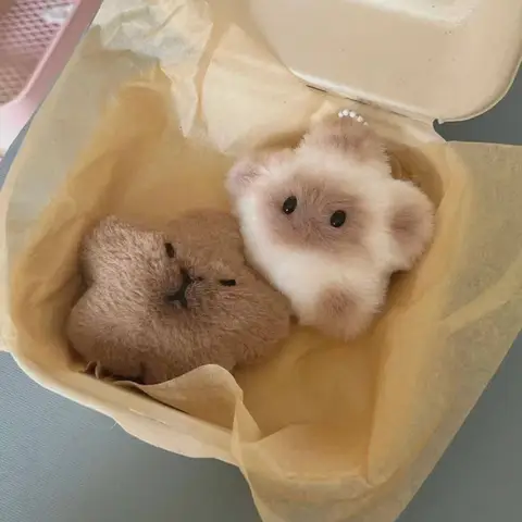 Cartoon Squeeze Capibara Portachiavi in peluche Kawaii Peluche ripiene Morbido gatto siamese Portachiavi Giocattoli Portachiavi Squeak Capibara Doll Bambini
