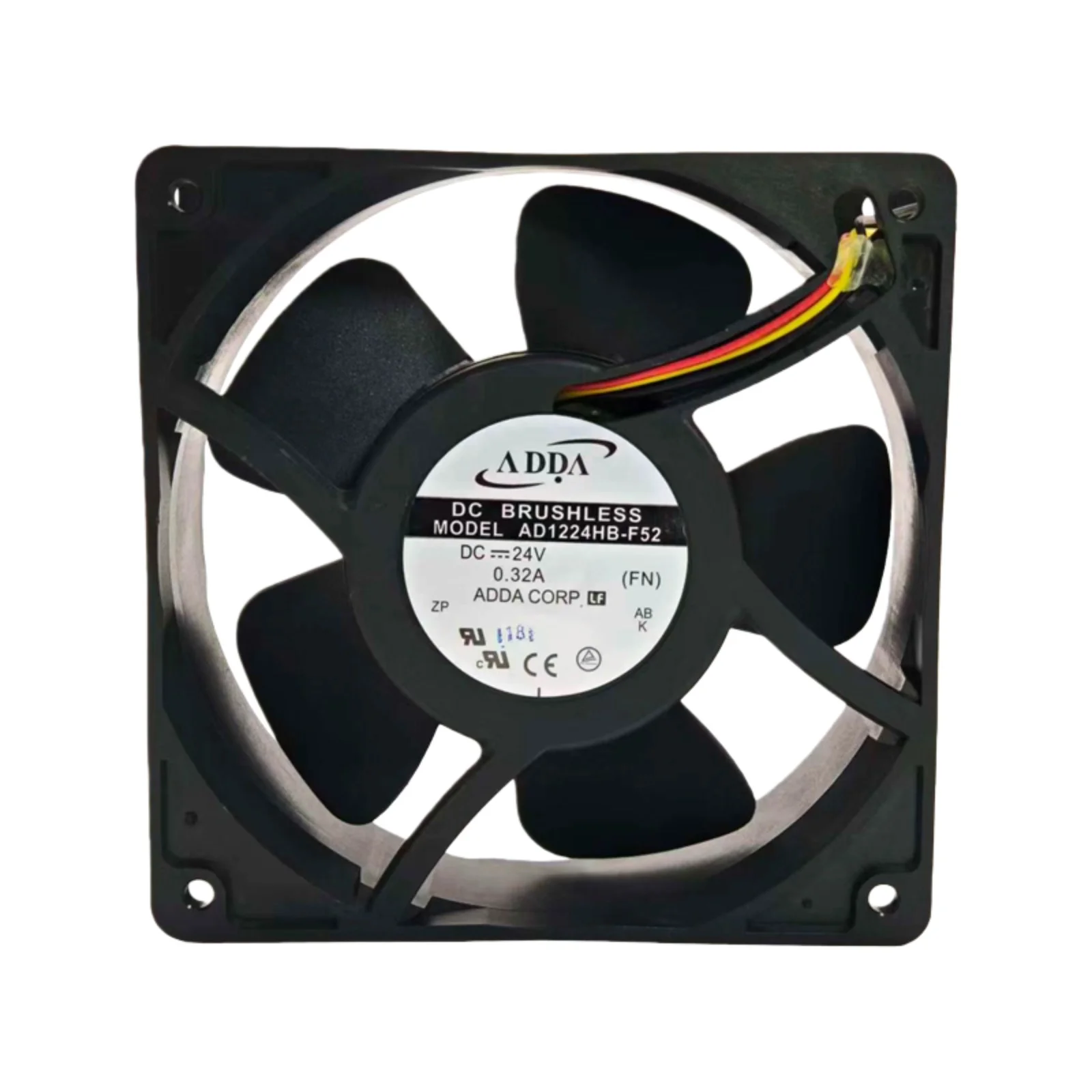 New for ADDA AD1224HB-F52 DC 24V 0.32A 12038 Ball Bearing Cooling Fan 120x120x38mm 2800RPM 105CFM High Airflow Industrial Fan