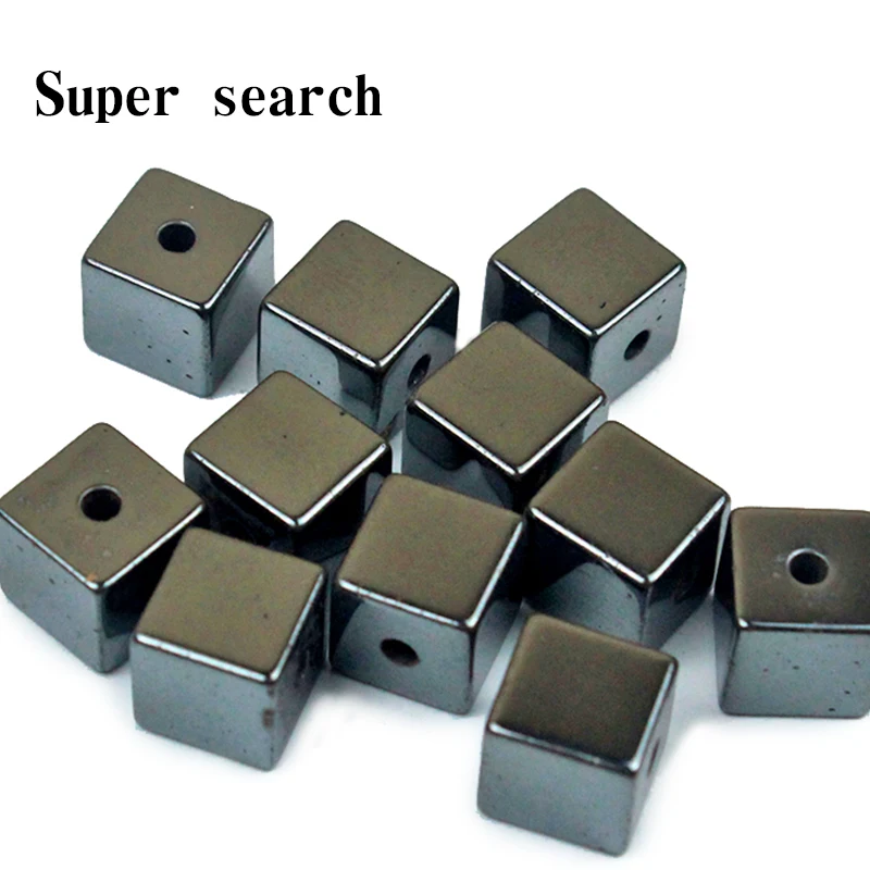 Square Cube Black Hematite Natural Stone Spacer 2/3/4/6/8/mm Loose beads For Jewelry Making Bracelets Necklace Accessories Diy