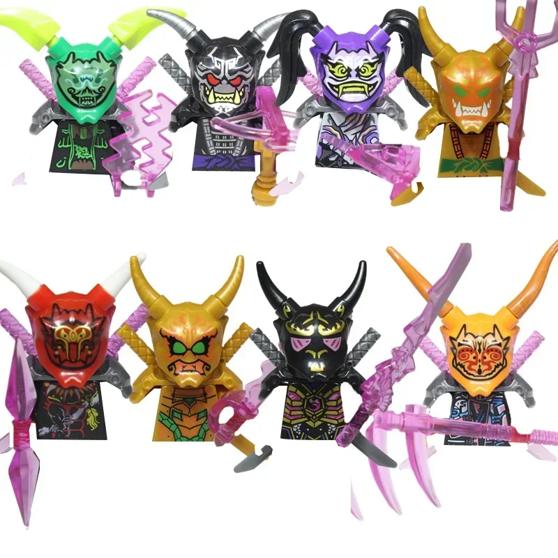 8Pcs/Set Anime Ninja Figures Morro Nadakhan Lloyd Kai Jay Zane Cole Nya Building Blocks Mini Action Figures  Bricks Toys Gift