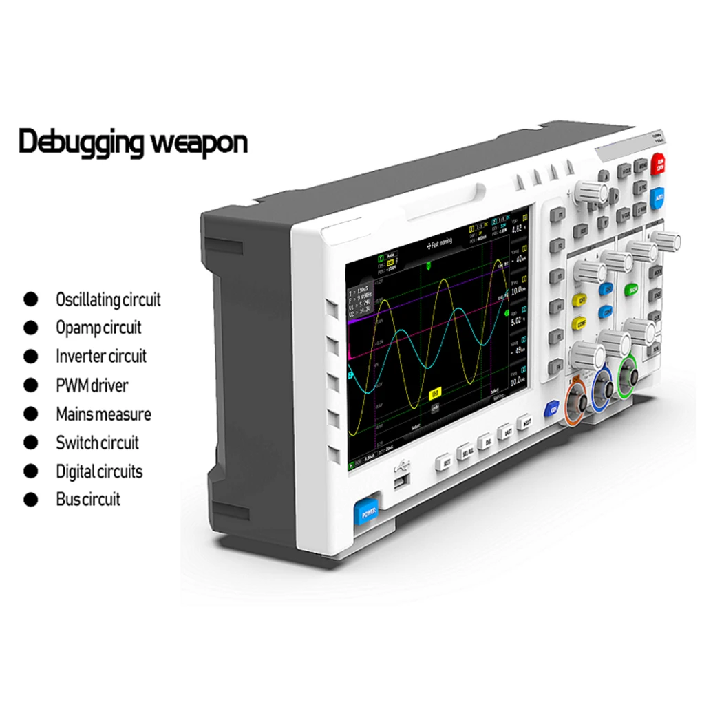 Abs Digitale Oscilloscoop Professionele Tft Lcd 1gsa/S Sampling Rate Licht Instelbare Oscilloscopen Signaalgenerator