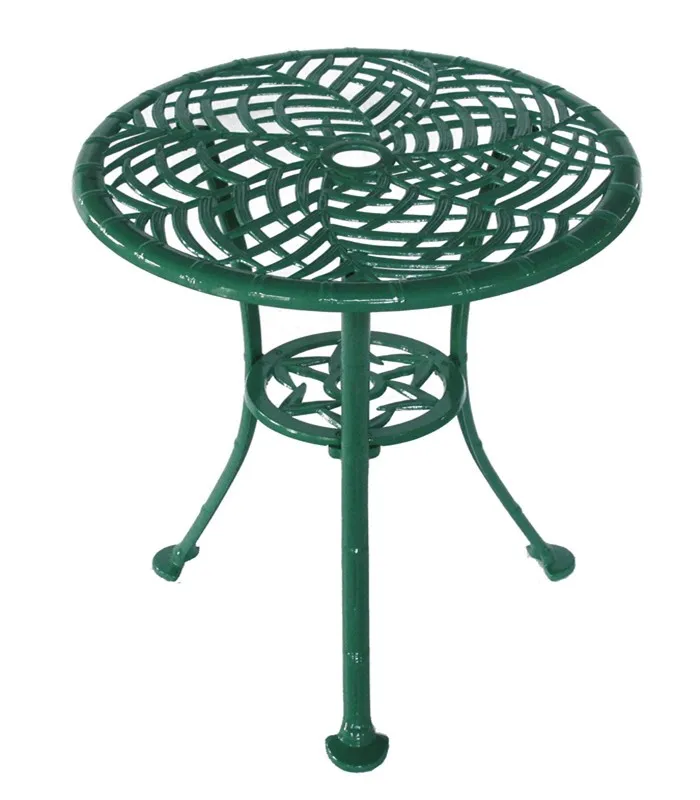Durable Cast Aluminum 3-Piece Outdoor Dining Set Rustproof Patio Table Chairs for Garden Balcony Cafe Bistro Decoration view 5