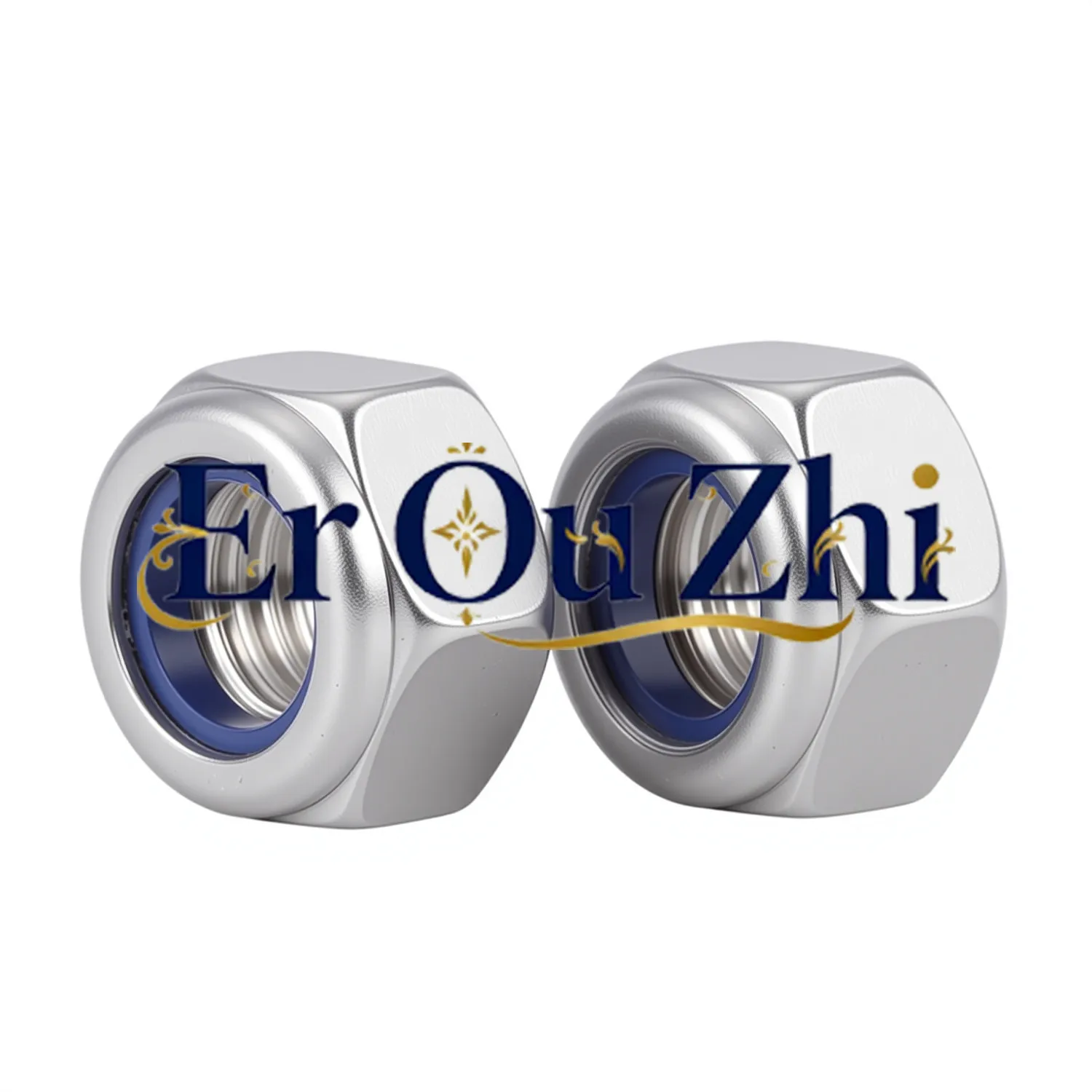 304/201 Stainless Steel Lock Nut 316 Anti-loose Screw Cap Nylon Hexagonal Anti-skid Self-lock