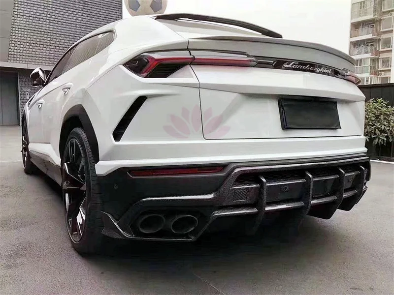 Car Adjustment Kit Rear Bumper Body Kit for Lamborghini URUS Forged Carbon Fiber T-style Rear Diffuser Rear Lip