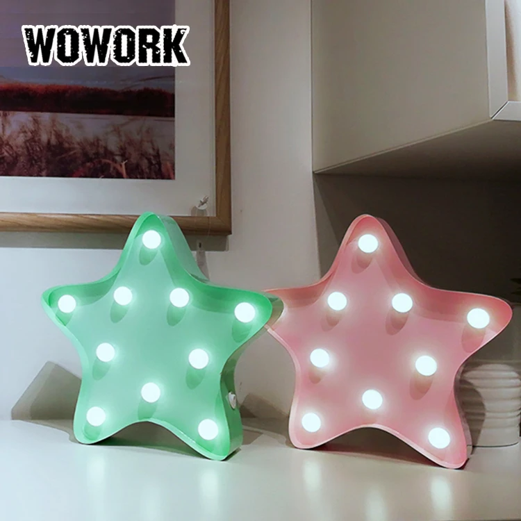 2023 Wowork Led Metal Vintage Twinkle Star Partytent Bord Licht Voor Kerstversiering