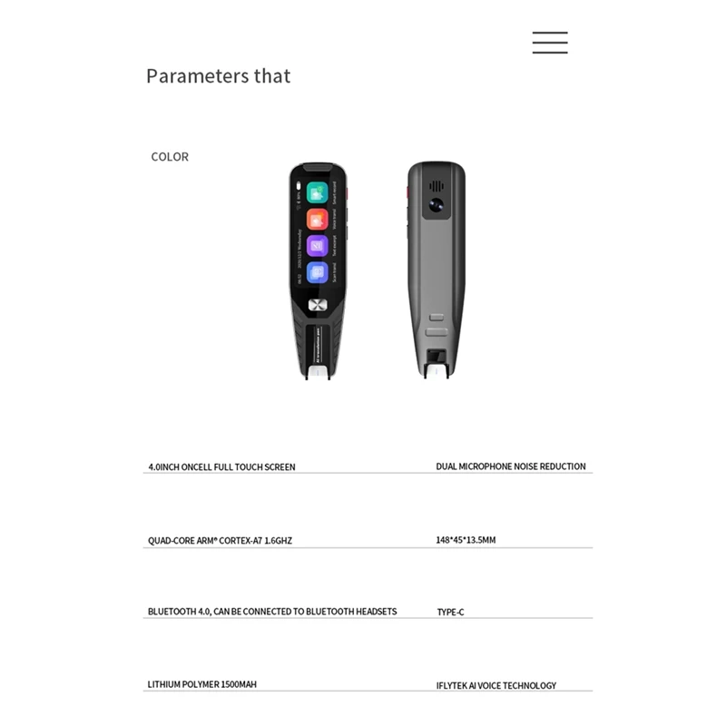 134 Languages Translation Pen Translatorand Reading Pen Instant Text Scanning Reading Translator Pen