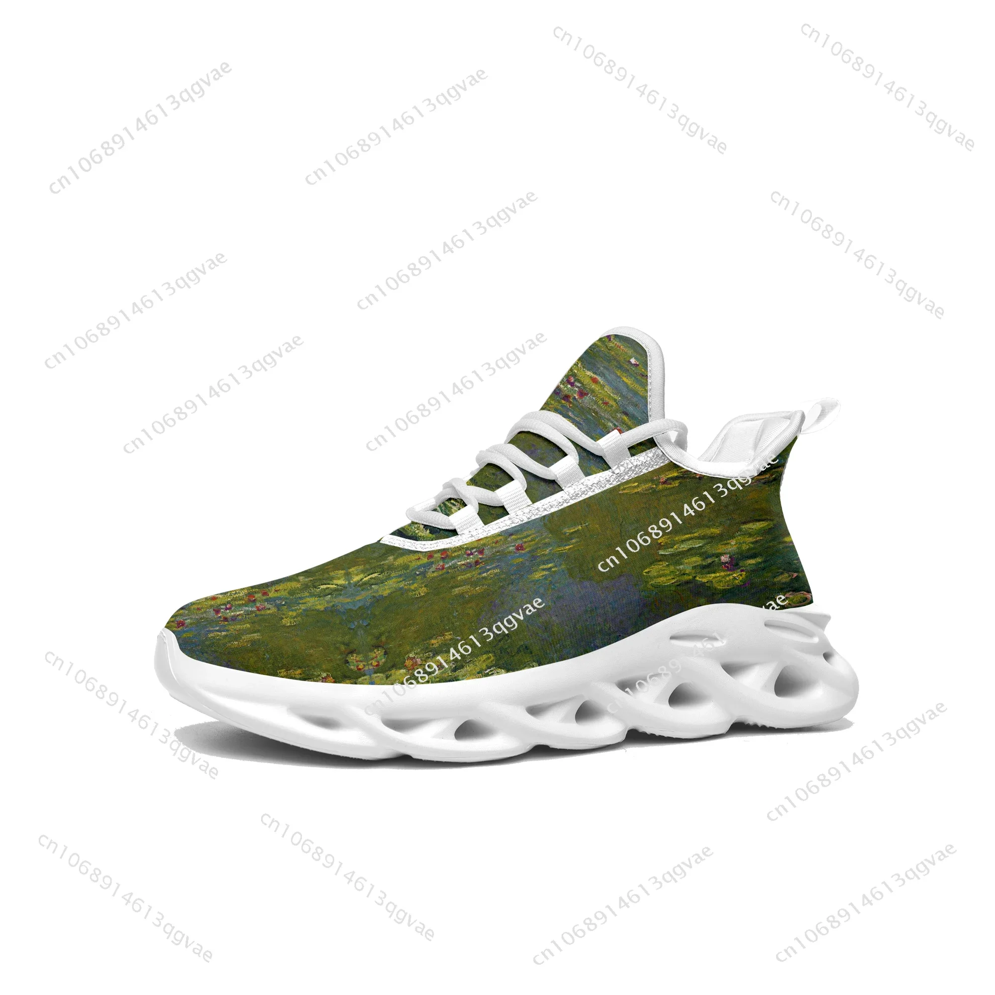 Monet Water Lilies Flats Sneakers Mens Womens Sports Running Shoes High Quality Sneaker Customization Shoe Lace Up Mesh Footwear