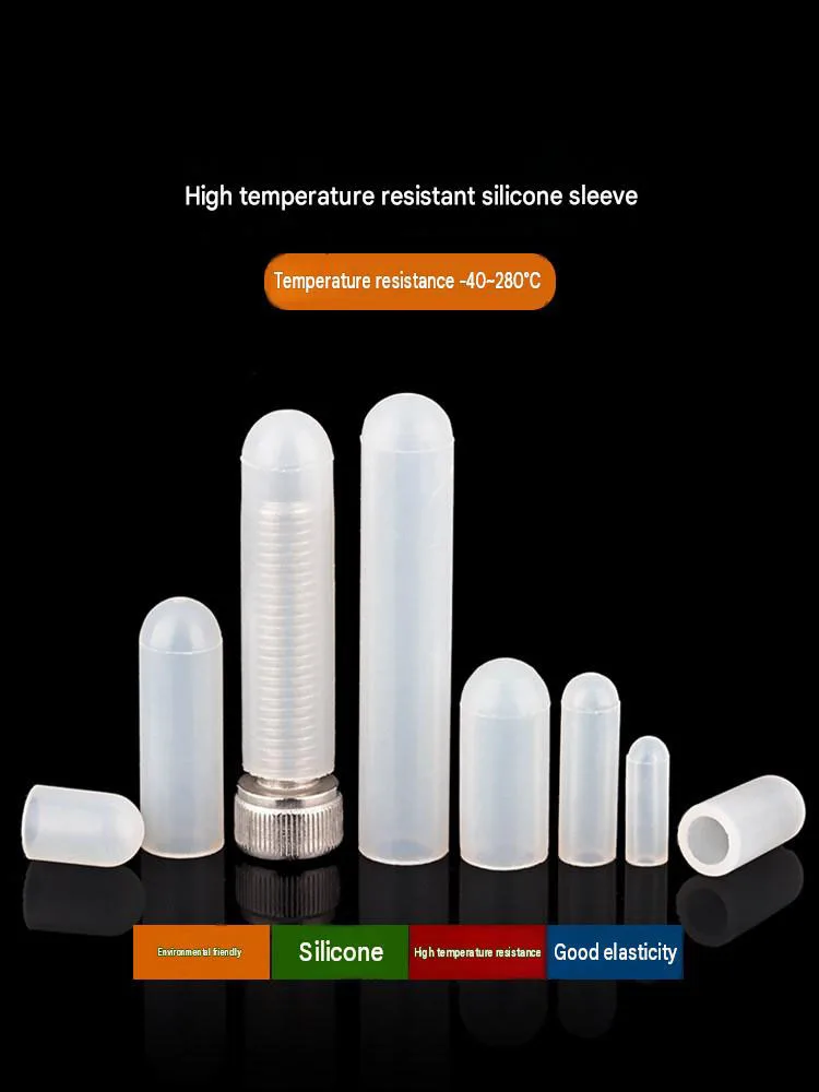 Silicone Screw Thread Protector Cap M0.5-M56 Rubber Dust Cover Tube End Cap for Bolt Stud Pipe Protection