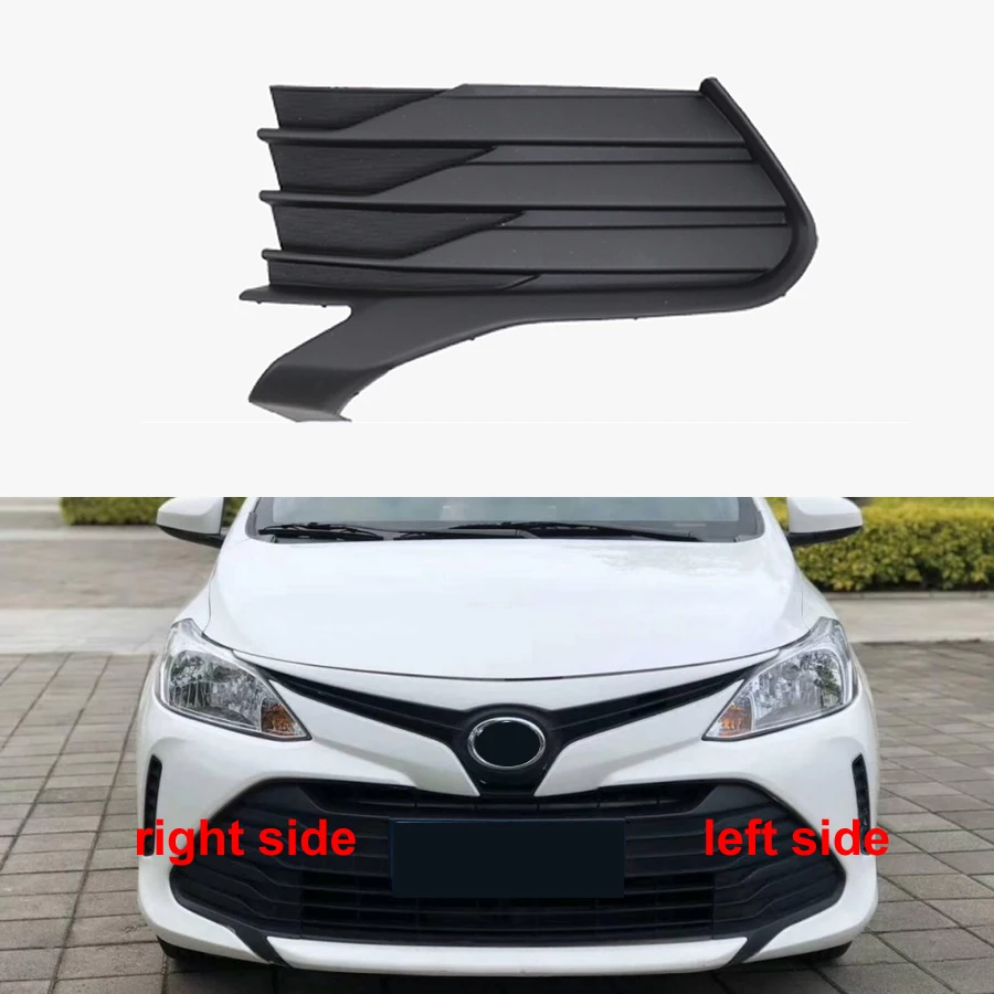 

For Toyota Vios 2017 2018 2019 2020 Low Configuration Fog Lamp Frame Front Bumper Lower Grille Trims Panel No Hole