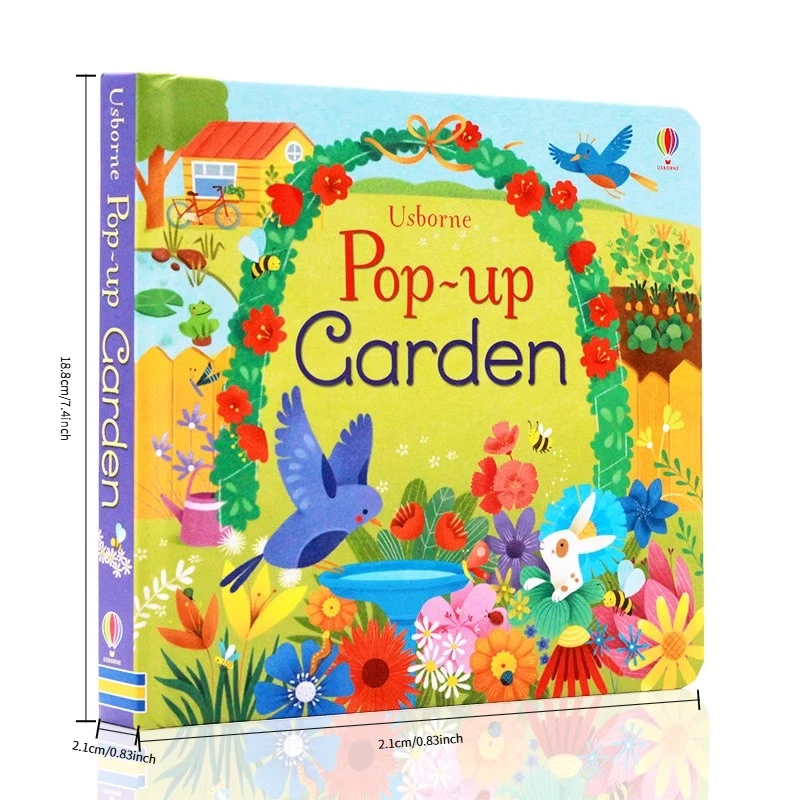 Pop-Up Garden 3D Lift-the-Flap Book, English Picture Book for Toddlers, Early Educational Storybook,Bedtime reading materials
