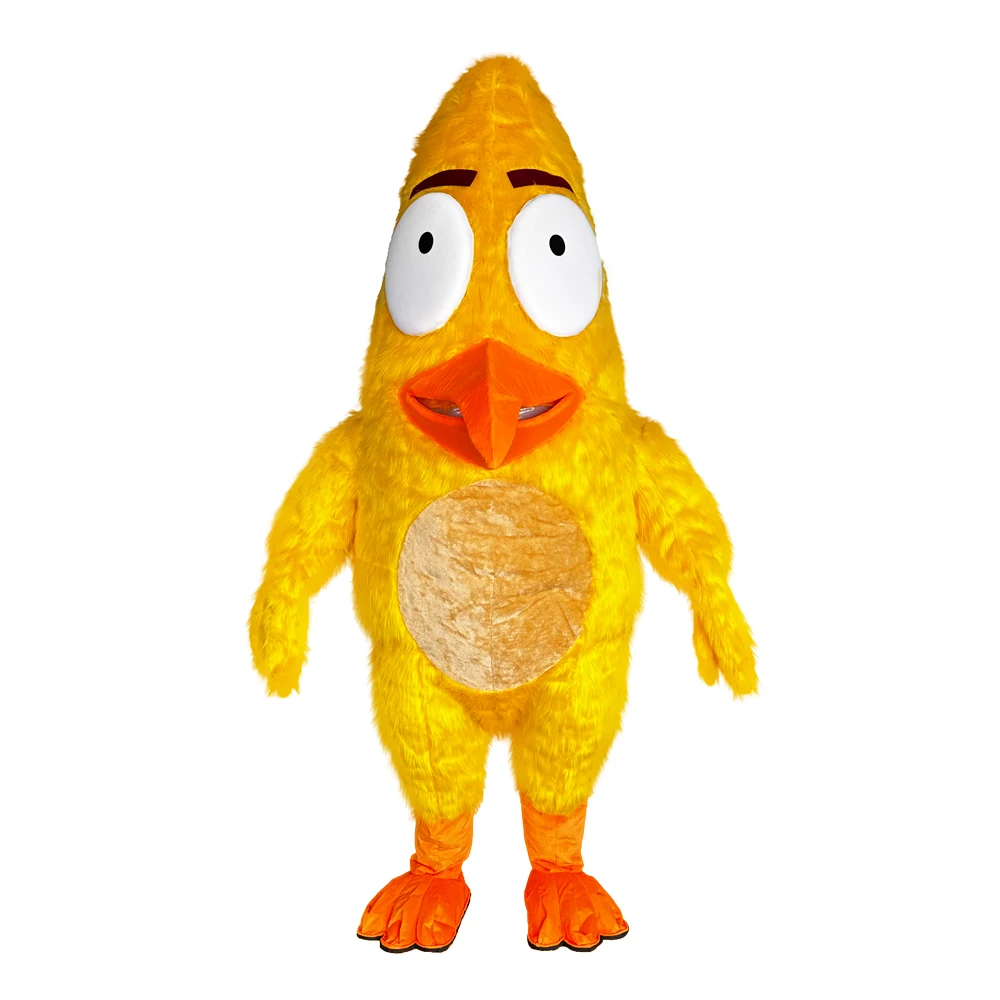 

Plush Inflatable Yellow Chicken Costume Character Cosplay Adult Halloween Christmas Performance Party Set