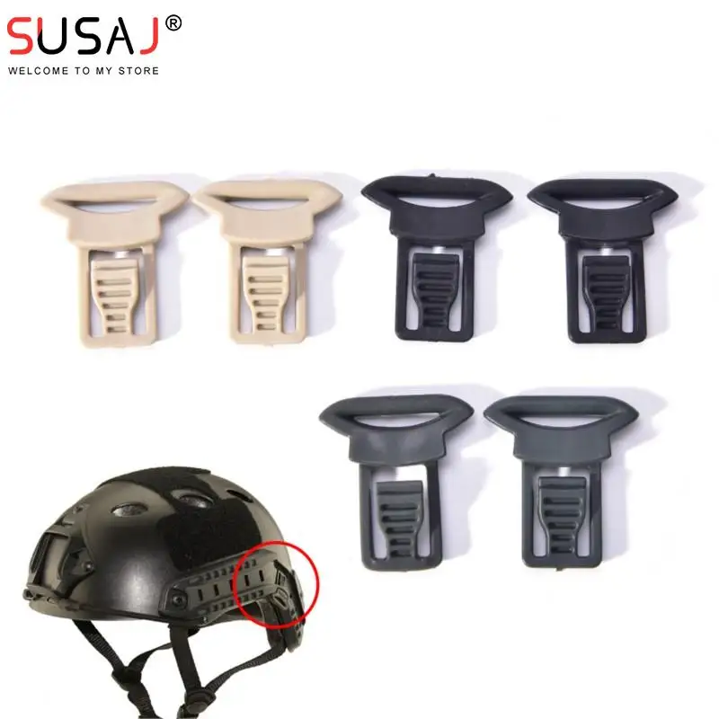 2pcs Fast Helmets Goggle Swivel Clips Tactical Side Rails Mount For Helmet Paintball Airsoft Helmet Mount Hunting Accessories