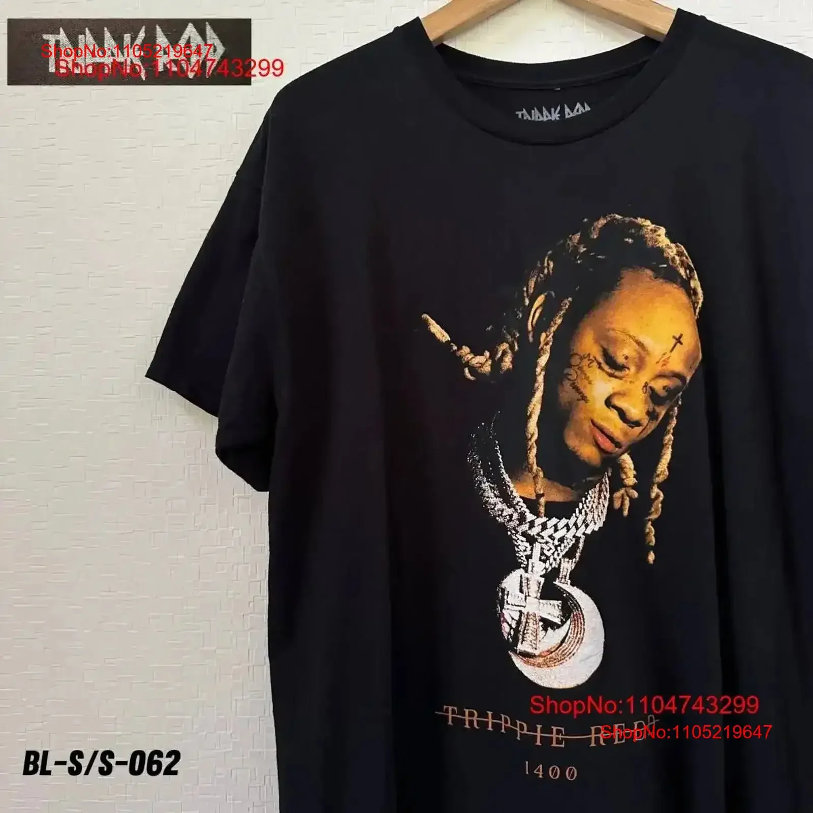 Rare Trippie Red Medallion Chain T Shirt L Size Official Person Hiphop vintage Washed Slightly Stylish graphic vintage Washed