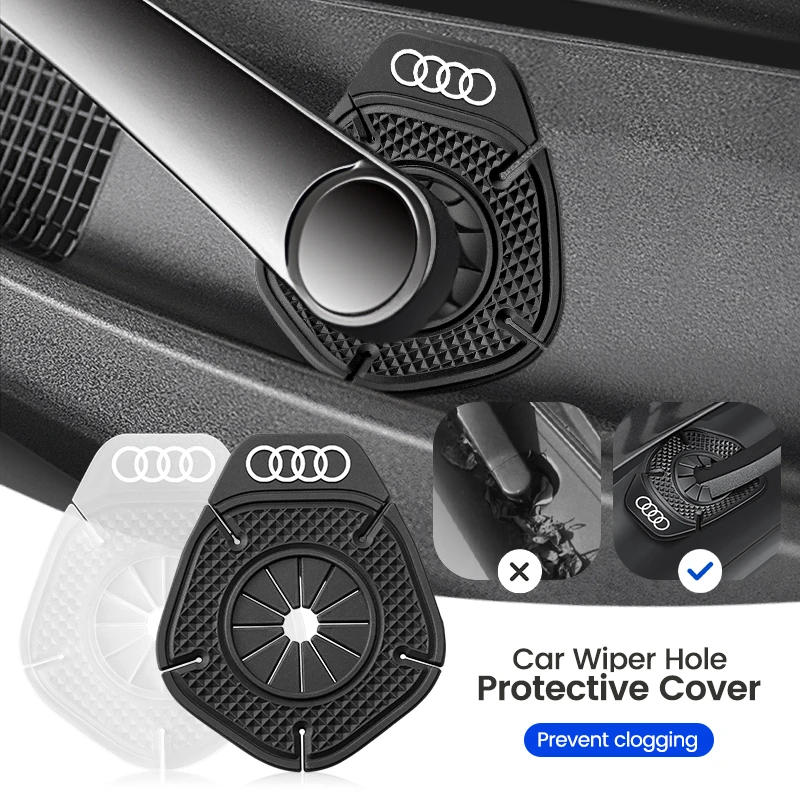 

2Pcs Universal Car Wiper Bottom Hole Protection Pads Silicone Dust Cover For Audi SLINE A4 B8 B6 B9 B7 A1 Q3 A7 A3 8P 8V S3 S4 S