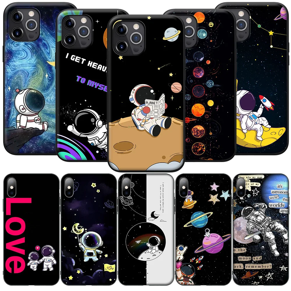 Moon Stars Astronaut Sky New High-End Soft Case for Huawei Nova 5T 4E 3i 3 2 2i Y6 Y6P Y7 Y9 Honor 20 20s 9X 7C Prime Lite 2019