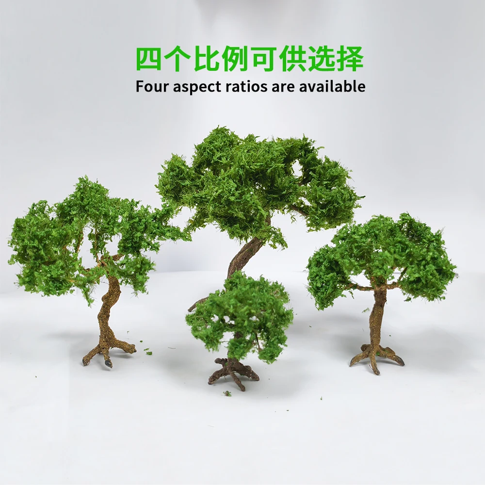 

1PCS Simulation Welcoming Pine Tree Model Artificial Green Leaves Plant For DIY Railway Train/Sandtable/Dollhouse Decor Ornament