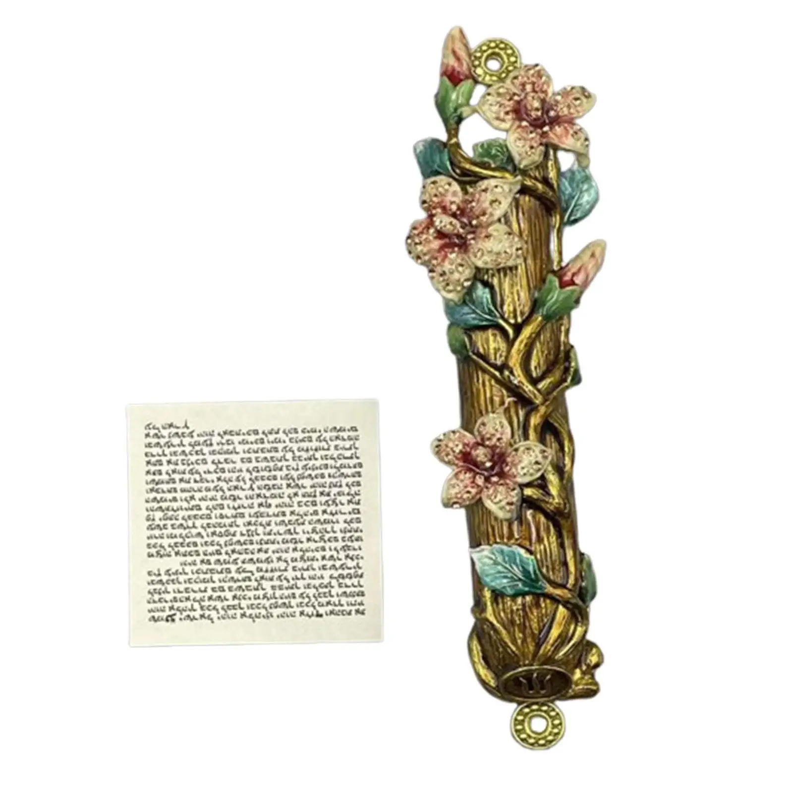 Door Mezuzah Messianic Floral Home Decoration Home Decor Housewarming Gift Decorative Easy to Install Mezuzah Plaque Metal