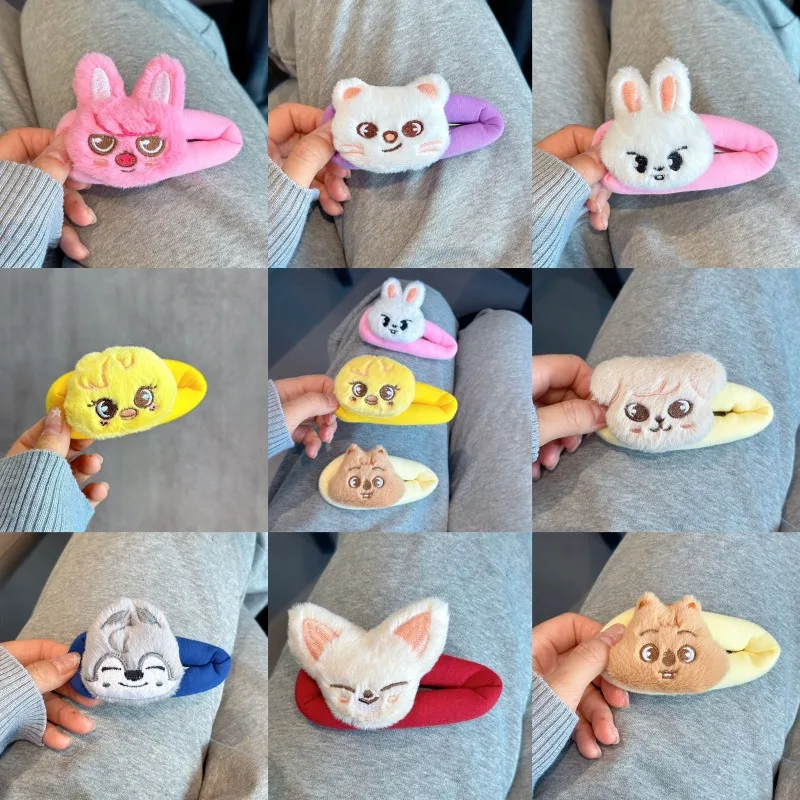 أحدث مشابك غرة لطيفة من skzoo 2025، ودبابيس شعر كرتونية كبيرة، وبضائع للحفلات الموسيقية