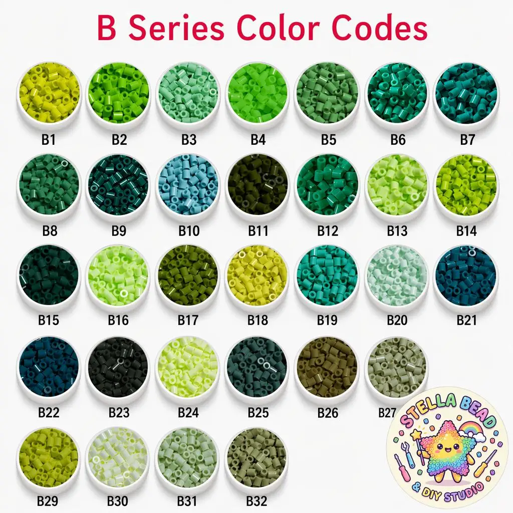 Stella Bead 2.6mm B Series（1.）Green Color Refill - 4000 Fuse Beads, Perfect for DIY Craft Projects