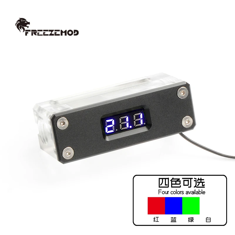 FREEZEMOD PC Water Cooling Temperature Display Digital Monitor WDXS-T1 Transparent Acrylic Edition with RGB Pass-Through