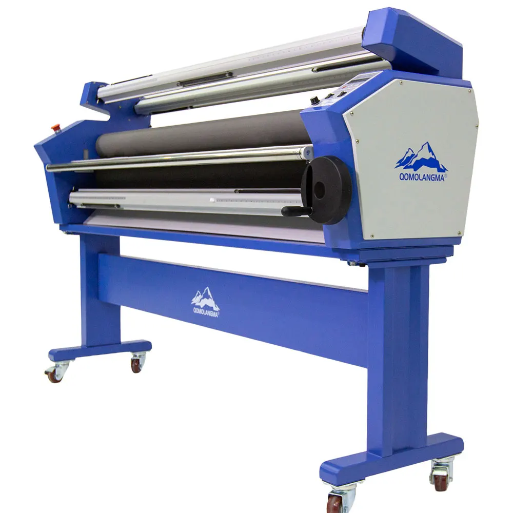 US Stock Qomolangma 63in Full-auto Wide Format Cold Laminator with Heat Assisted with Trimmer