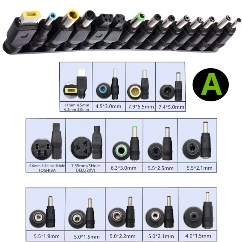 F3KE TypeC PD Converter Universal แล็ปท็อปชาร์จสายไฟ Power Adapter 34 Connectors สำหรับ Notebook Power Supply