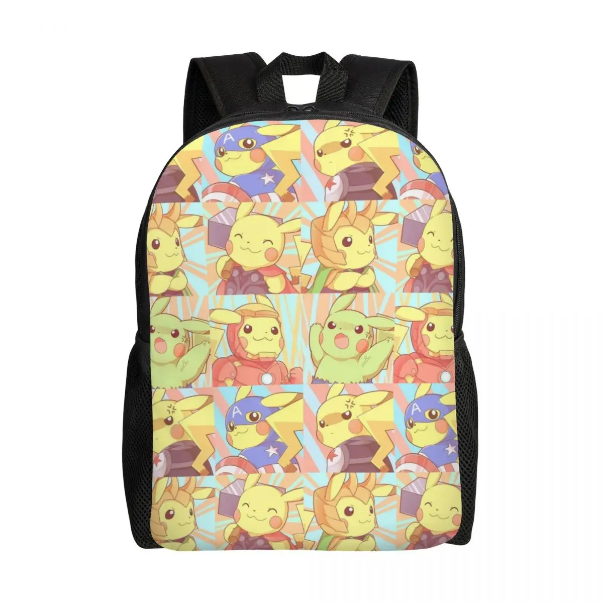 

Custom Bikachus Backpacks for Men Women Water Resistant School College Series Video Games Bag Printing Bookbags